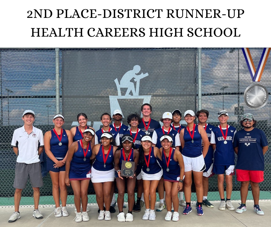Health Careers 29-6A Team Tennis 2nd Place